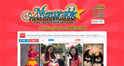 Desktop Screenshot of memorableevententertainment.com